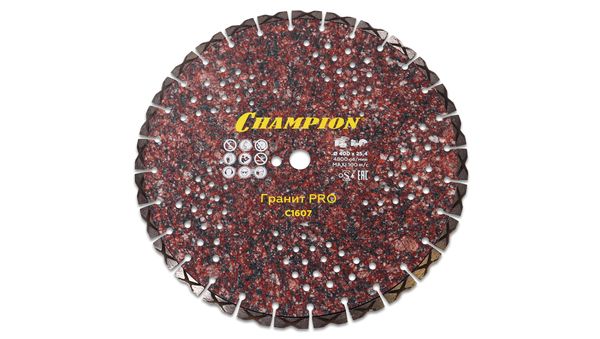 Диск алмазный CHAMPION гранит PRO Laser Granite, С1607