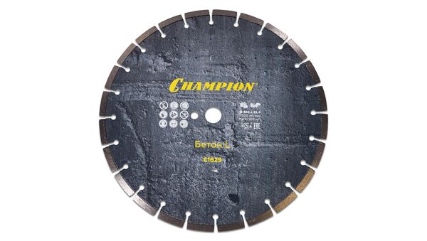 Диск алмазный CHAMPION бетон L 350/25,4/10  Concremax (старый бетон, ж/б с наполн.сред.тв)