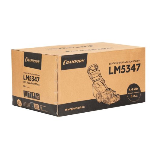 Изображение Газонокосилка бензиновая Champion LM5347, 6 л.с.