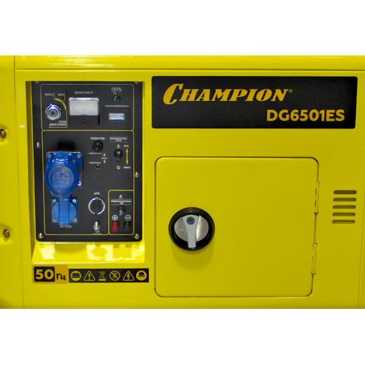Изображение Генератор дизельный Champion DG6501ES+ATS c автозапуском, 5 кВт