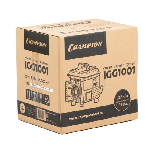 Изображение Генератор инверторный CHAMPION IGG1001, 1 кВт