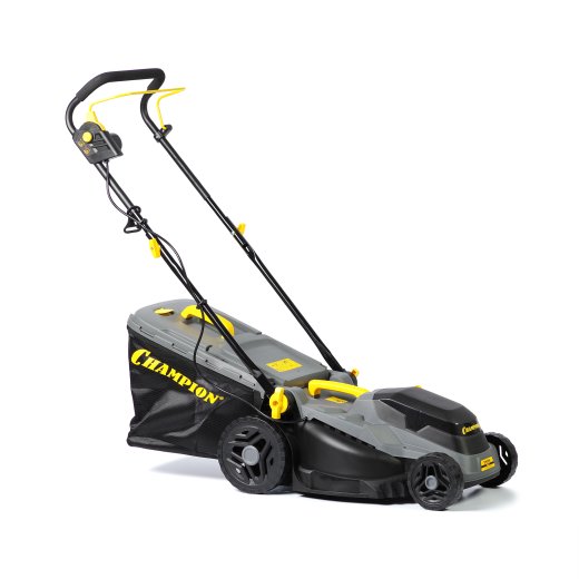Изображение Газонокосилка эл. CHAMPION EM3816 (1,6 кВт пласт.+ткань травосб. 42л ширина 380мм 30-75мм, 11,3кг)