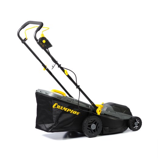 Изображение Газонокосилка эл. CHAMPION EM3816 (1,6 кВт пласт.+ткань травосб. 42л ширина 380мм 30-75мм, 11,3кг)
