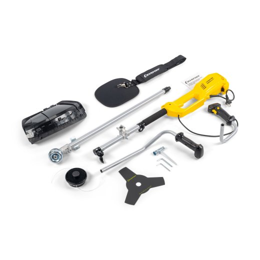 Изображение Триммер эл. CHAMPION ET1200 (разъемн.прям. 1200Вт 5кг корд 2*1,6мм 430мм + нож 3*255мм U-ручка)