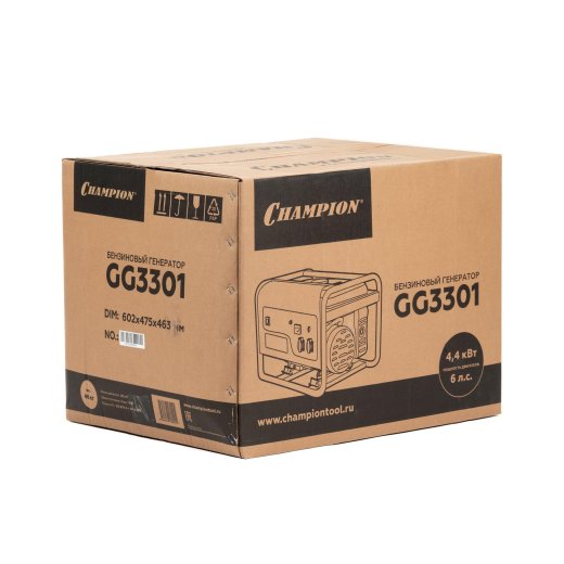 Изображение Генератор бензиновый Champion GG3301, 2,8 кВт