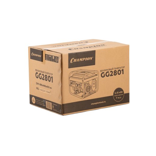 Изображение Генератор бензиновый Champion GG2801, 2,8 кВт