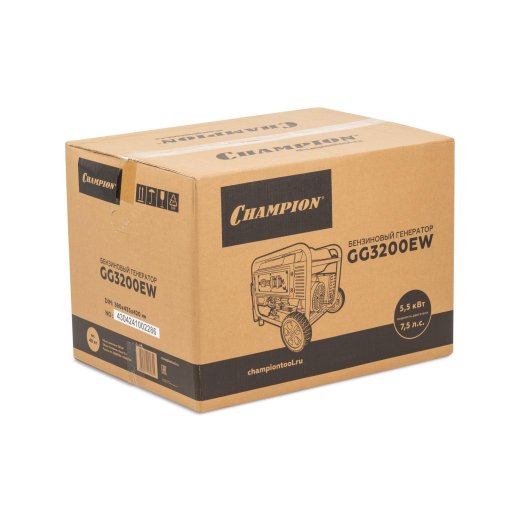 Изображение Генератор бензиновый Champion GG3200EW, 3,2 кВт