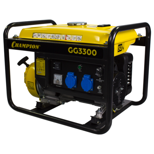 Генератор бензиновый Champion GG3300, 2,6 кВт