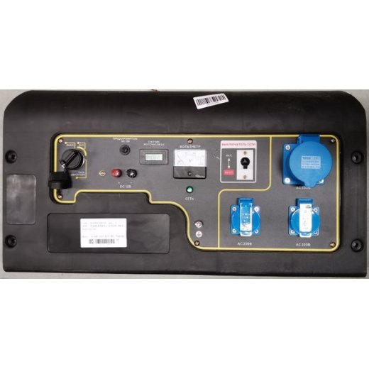 Панель  Генератора  GG7501E c 2019г,12 В,розетки 32А+2х16А, счетчик моточасов. Замена для арт. 2050112490016.